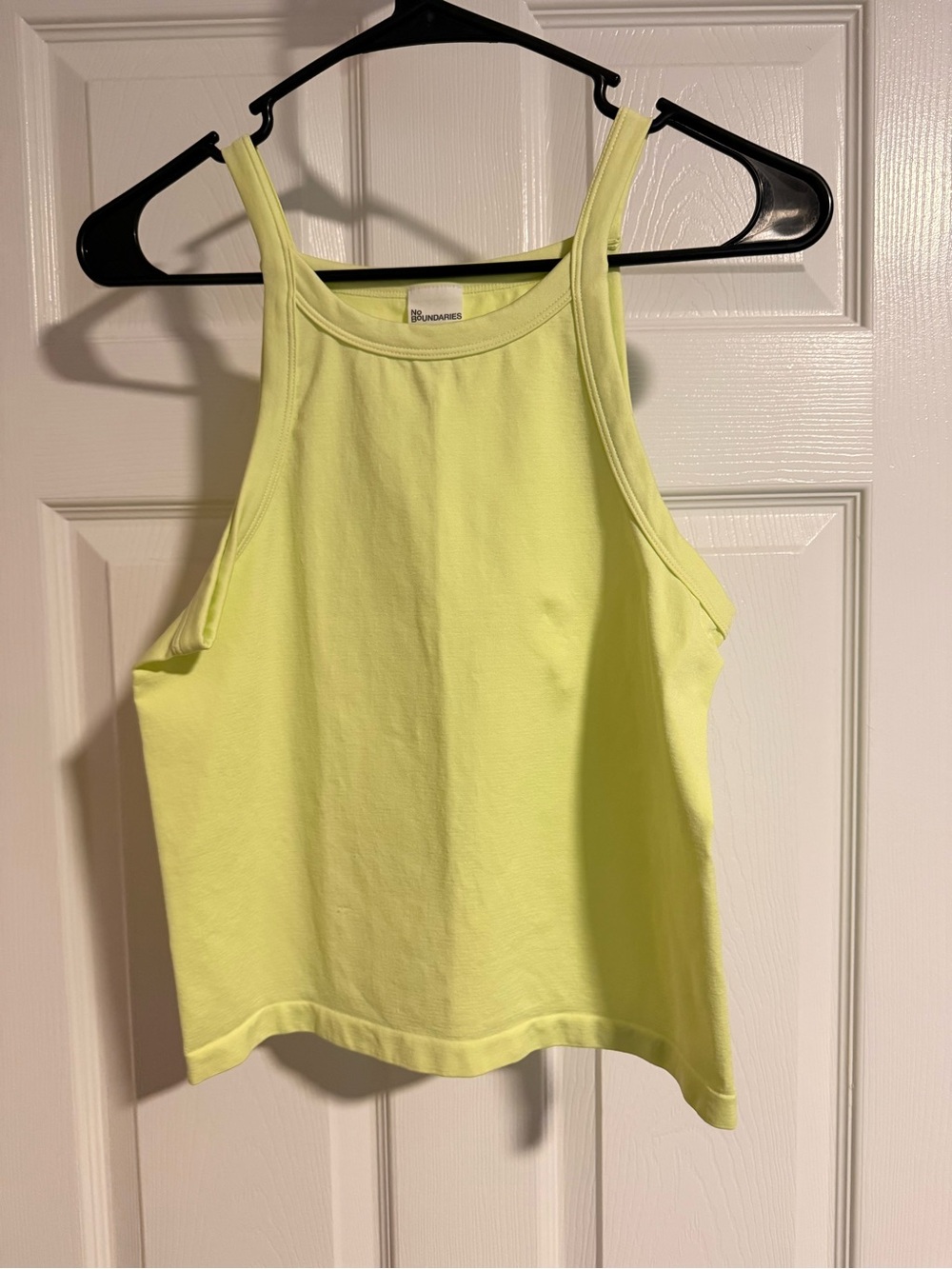 Women’s No Boundaries Neon Lime High-Neck Tank Top
